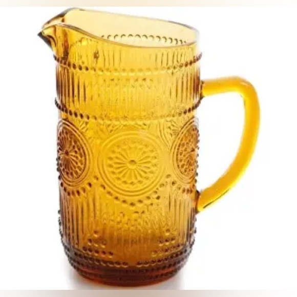 The Pioneer Woman Adeline Amber brown 1.59-Liter Glass pitcher RARE HTF - Picture 2 of 2